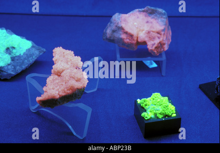 Fluorescent mineral Stock Photo