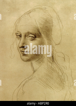 Speed Draw Leonardo's Study of the Angel's Head [Outline] by LZM Studio -  LZM Studio