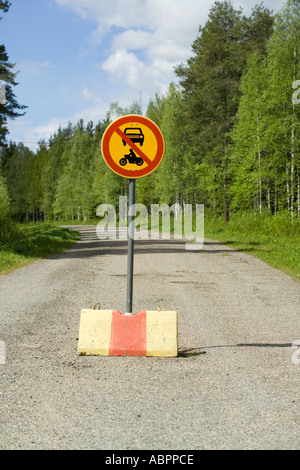 No entry for power-driven vehicles traffic sign Stock Photo