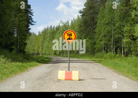 No entry for power-driven vehicles traffic sign Stock Photo