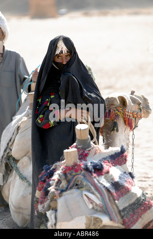 Bedouin camp in Sahara Desert near Hurghada Egypt Stock Photo