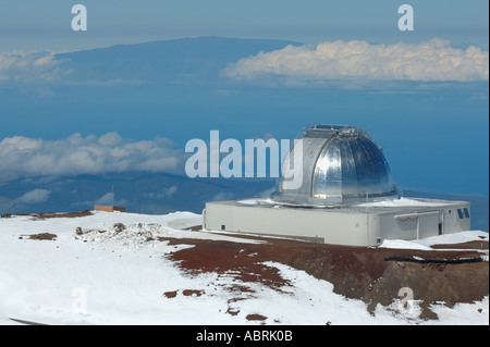 NASA Infrared Telescope Kohala mountain and Maui Mauna Kea The Big Island of Hawaii Stock Photo
