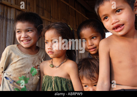 Young members of the Phnong tribe in the Mondulkiri province of eastern ...