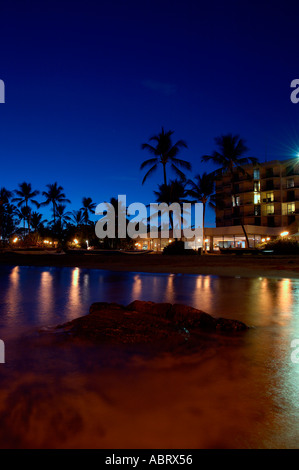 King Kamehameha Hotel Just after sunset Kailua Kona Hawaii Stock Photo