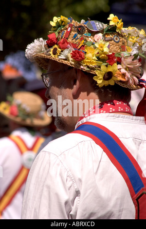 Morris men at Wimborne Folk Festival 2005 Stock Photo