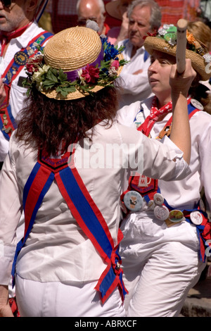 Morris women at Wimborne Folk Festival 2005 Stock Photo