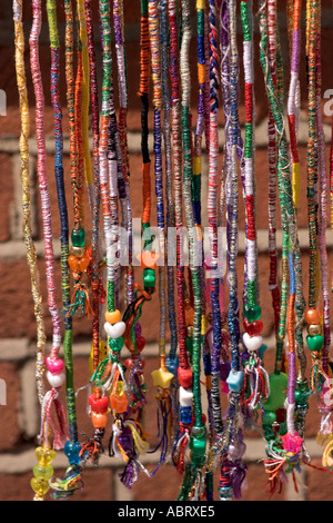 Braids on sale at Wimborne Folk Festival 2005 Stock Photo