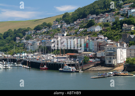Kingswear Town and Lower Ferry Crossing Point from Dartmouth Devon England United Kingdom UK Stock Photo