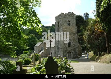 The Parish Church of St Just in Roseland near St Mawes Cornwall Stock Photo