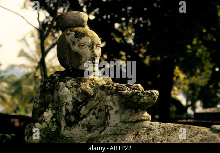 Stone tomb of Anting Malela Boru Sinaga, Tomuk, Samosir Island, 19-20th Century. Toba,Batak ,Lake Toba, Sumatra, Indonesia Stock Photo