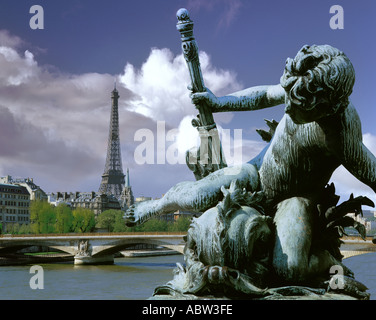 FR - PARIS: View from Pont Alexandre III Stock Photo