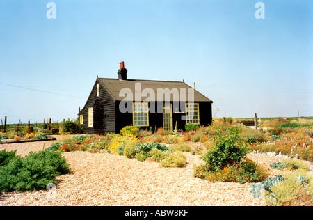 Derek Jarman's Prospect cottage, Dungeness, Kent, UK Stock Photo