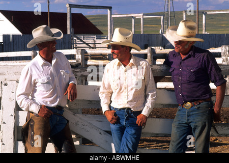 Cowboys Portrait of western lifestyle in Wyoming USA Stock Photo