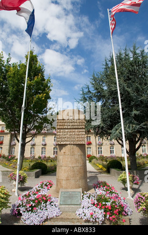Carentan, Normandy, France - Liberation monument Stock Photo