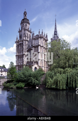 Évreux, Kathedrale, Blick von Südwesten Stock Photo