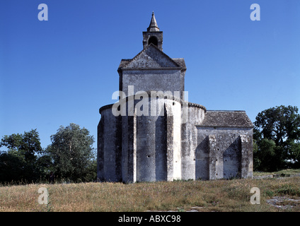 Montmajour bei Arles, Chapelle Ste-Croix, Nordansicht Stock Photo