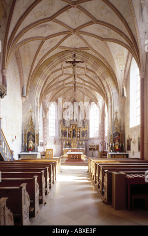 St. Leonhard am Wonneberg, Wallfahrtskirche, Katholische Kuratie, Choransicht Stock Photo