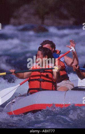 whitewater rafting Martins Rapids McKenzie River Oregon USA Stock Photo