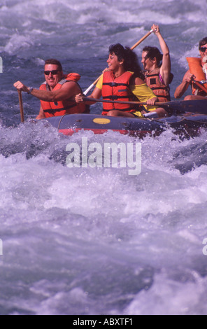 whitewater rafting Martins Rapids McKenzie River Oregon USA Stock Photo