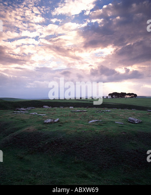 Arbor Low stone circle near Middleton in England's Peak District National Park Stock Photo