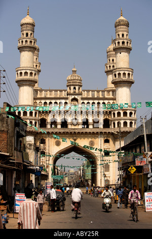 Charminar, The four Towers Bazaar, Hyderabad, Andhra Pradesh, India Stock Photo