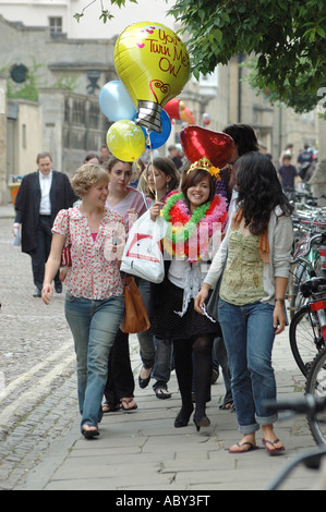 Oxford University students celebrating end of year examinations Stock Photo