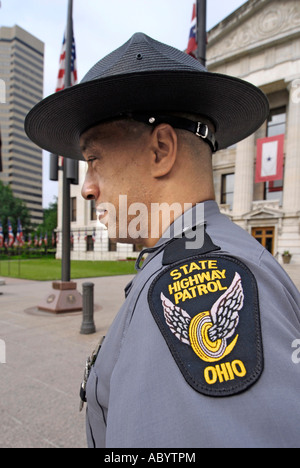 State Police Trooper officer for the State of Ohio OH Stock Photo