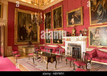 Red Drawing Room, Blenheim Palace, Woodstock, Oxfordshire, UK Stock ...