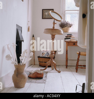 View into day room / bedroom of restored english 18th century townhouse Stock Photo