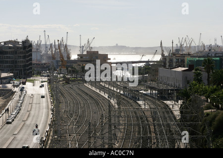 The port of Tarragona, Costa Dorada, Catalonia, Spain Stock Photo