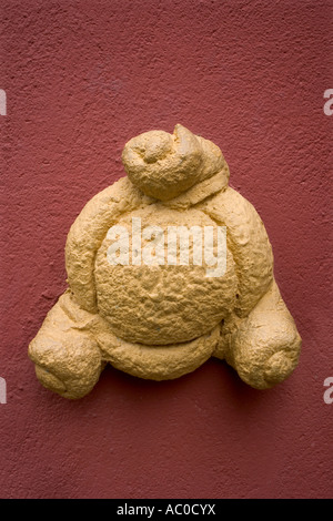 Three-pointed bread loaf on the outside wall of the Dali Museum in Figueres, Spain Stock Photo