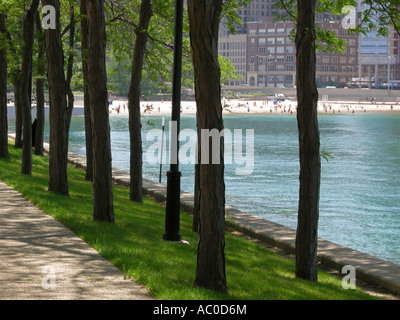 Chicago Lake Front / Olive Park / Ohio St. Beach Stock Photo