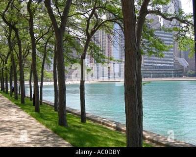 Chicago Lake Front / Olive Park Stock Photo