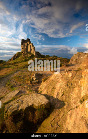 The Folly Ruins At Mow Cop On The Cheshire Staffordshire Border UK Stock Photo