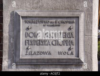 Zelazowa Wola Frederic Chopin's birthplace, Poland Stock Photo