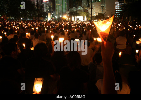 Candlelight Vigil on 4th June 2007 in Hong Kong, 18th Anniversary of ...