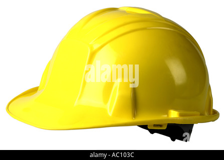 Yellow Construction Hard Hat protection Stock Photo