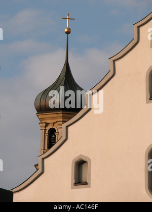 Church tower in Augsburg Germany Stock Photo
