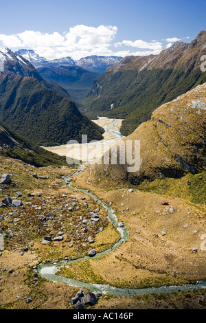 Route Burn River Routeburn Track Humboldt Mountains Mount Aspiring NP ...