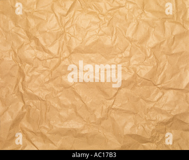 Crumpled packing paper Stock Photo