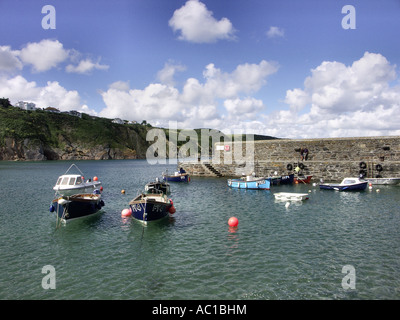 Small fishing boats in Gorran Haven. Stock Photo