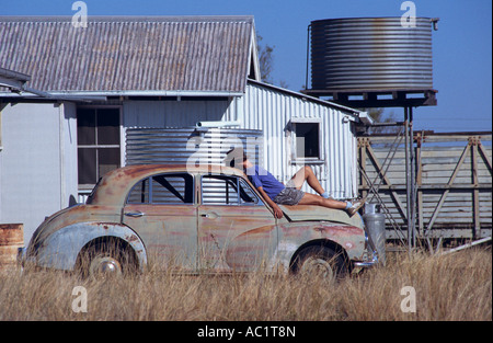 Abandoned car, Queensland, Australia, horizontal, Stock Photo