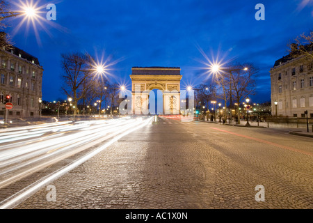 France, Paris, Arc de Triomphe, Charles de Gaulle square Stock Photo