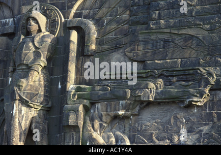 Detail of the famous monument Voelkerschlachtdenkmal Leipzig Saxony Germany Stock Photo