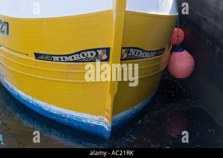 Fishing boat in Macduff Harbour, Banffshire, Scotland Stock Photo