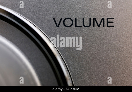 Macro shot of a volume control on a hi-fi or radio Stock Photo