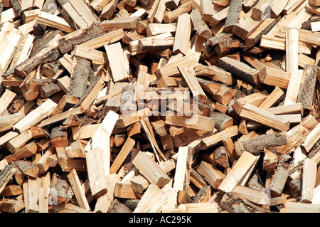 wood, firewood, timber, renewable, energy, heat, burn, burning, fire, chopped, chop, chopping, Stock Photo
