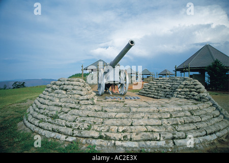 Monument of Long Tom Cannon near Sabie Lyndenburg Captured from British forces in Boer War Mpumalanga South Africa Stock Photo