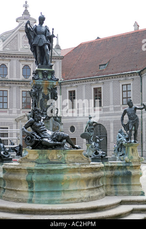 Residenz courtyard Brunnenhof, Munich, Bavaria, Germany Stock Photo