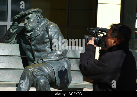 Videographer taping Glenn Gould at CBC Toronto Stock Photo